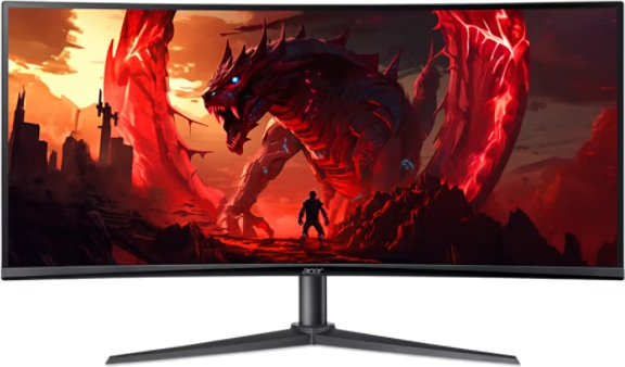 Acer Nitro XZ342CUV3 34" Curved 3440x1440 UWQHD VA 1ms DP HDMI 180Hz – Monitors | ACP Online