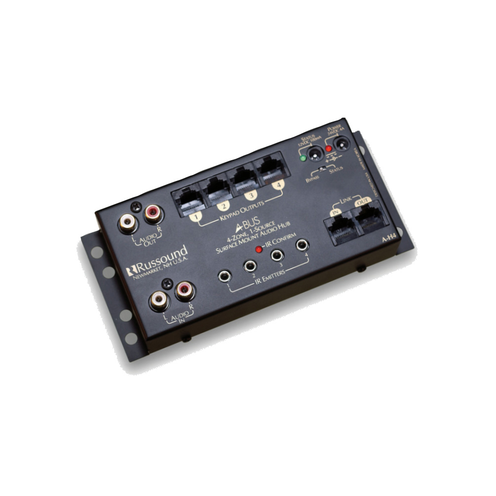 Russound A-BUSS Multizone System 4-Zone 1 Source (A-H4) – Russound – Amplifiers | ACP Online