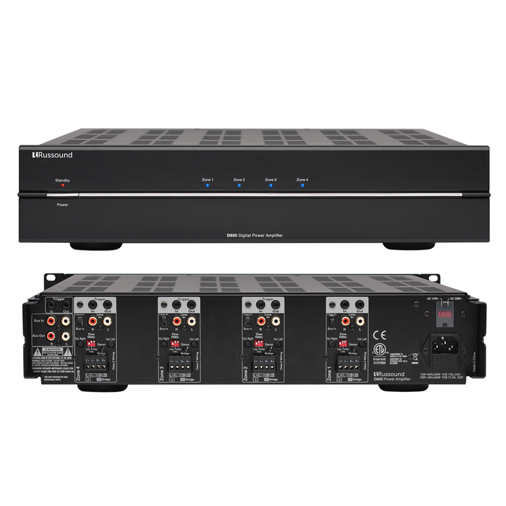 Russound Power Amplifier Four Zone/Eight-Channel (D850) – Russound – Amplifiers | ACP Online