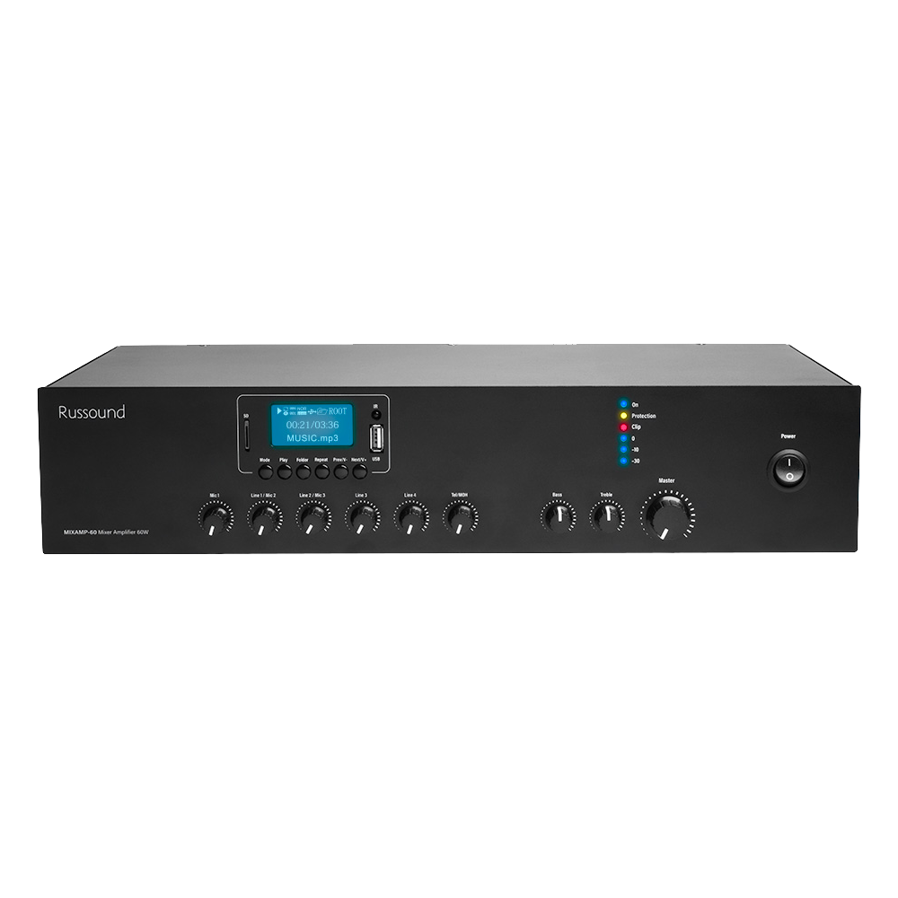 Russound 70V/100V Mixer Amp with Bluetooth (MIXAMP-60) – Russound – Amplifiers | ACP Online