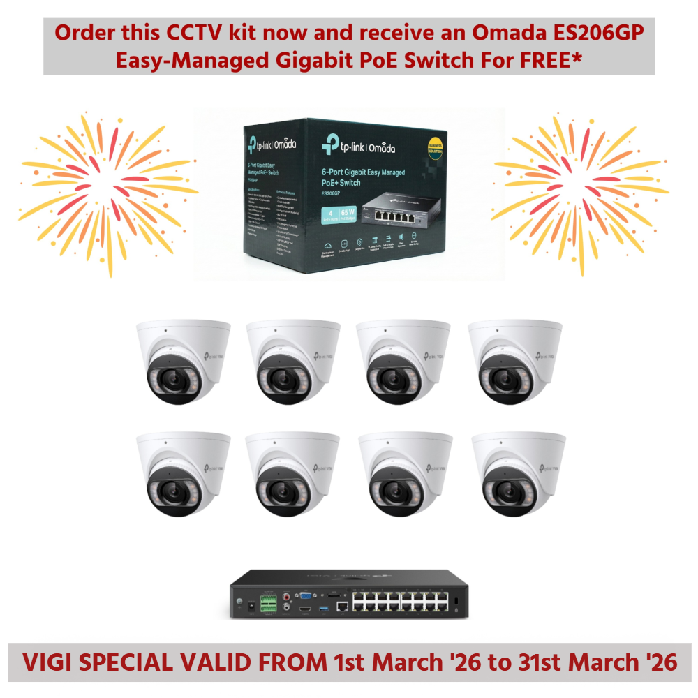 TP-Link VIGI InSight VIGIPROAIO8MPIPCCTVKIT4 – CCTV / Surveillance | ACP Online