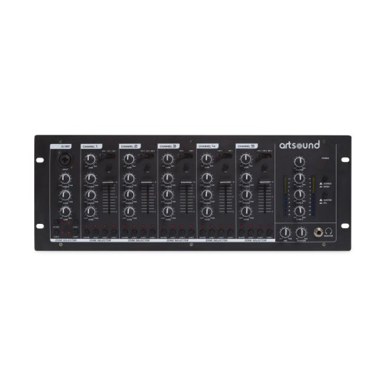 Artsound 4 Zone Audio Mixer, black (MIKS6.4) – Artsound – ArtSound | ACP Online
